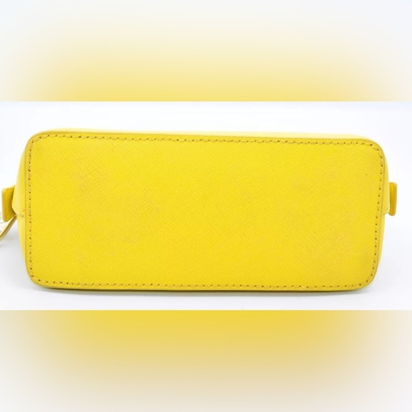 Tory Burch Yellow Leather Cosmetic Pouch/Makeup Bag/Clutch | PRELOVED!! 💛☀️💛☀️ - Picture 6 of 7
